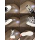 Six-panel collage showcasing close-up details, sole design, insole logo, and heel pull tab of Dolce & Gabbana Portofino Light Canvas Logo Print Mid-Top Trainers in white and black