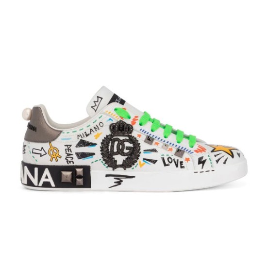 Replica Dolce Gabbana Trainers Graffiti Print Low-Top  – Dg023 Uk - 8897 - Buddha Luxury