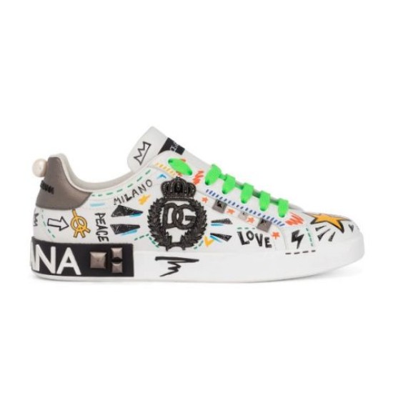 Replica Dolce Gabbana Trainers Graffiti Print Low-Top  – Dg023 Uk - 8897 - Buddha Luxury