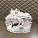 Pair of Dolce & Gabbana Portofino Light white trainers presented with branded shoe box in white and black