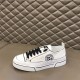 Angled side view of Dolce & Gabbana Portofino Light trainer showing DG logo patch in white and black