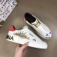 Dolce & Gabbana Leather Royal Love Print Trainers In White paired arrangement