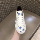 Dolce & Gabbana Leather Royal Love Print Trainers In White toe box star motif