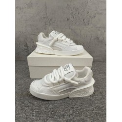 Dolce & Gabbana Dolce & Gabbana Portofino Mixed-Material White Low-Top Trainers Dolce & Gabbana Dolce & Gabbana Portofino Mixed-Material White Low-Top Trainers