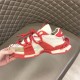 Dolce & Gabbana Space Red Trainer Inner View in red and cream Inner side profile view of Dolce & Gabbana red and cream trainer