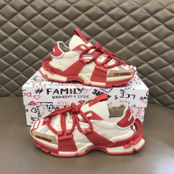 Dolce & Gabbana Dolce & Gabbana Space Mixed Material Red Trainers Dolce & Gabbana Dolce & Gabbana Space Mixed Material Red Trainers