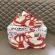 Dolce & Gabbana Space Red Trainers with Packaging in red and cream Pair of Dolce & Gabbana Space red trainers displayed with original branded box in red and cream