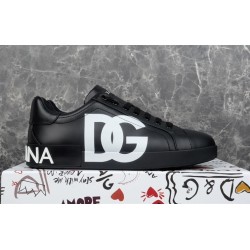 Dolce & Gabbana Dolce & Gabbana Portofino Black Leather Logo Trainers Construction Dolce & Gabbana Dolce & Gabbana Portofino Black Leather Logo Trainers Construction