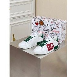 Dolce & Gabbana Dolce & Gabbana Portofino White Leather Trainers With Logo Detail Low-Top Dolce & Gabbana Dolce & Gabbana Portofino White Leather Trainers With Logo Detail Low-Top