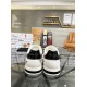 Rear view of Dolce & Gabbana Portofino Love Leather Trainers White Red showing black patent heel counters