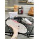 Underside view of Dolce & Gabbana Portofino Love Leather Trainers White Red showing white tread pattern