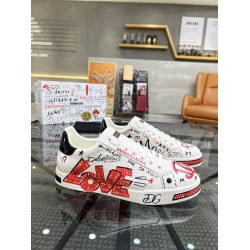 Dolce & Gabbana Dolce & Gabbana Portofino Love Leather Trainers White Red Smooth White Dolce & Gabbana Dolce & Gabbana Portofino Love Leather Trainers White Red Smooth White