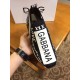 Dolce & Gabbana Sorrento Trainer Vamp Detail in black Vamp detail of Dolce & Gabbana black trainer with bold white lettering