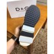 Dolce & Gabbana Sorrento Trainer Outsole View in black Underside view showing geometric block heel and treaded outsole in black