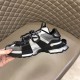 Dolce & Gabbana Space Low-Top Trainers In Black And Grey Handheld View Dolce & Gabbana Space Low-Top Trainers In Black And Grey held in hand