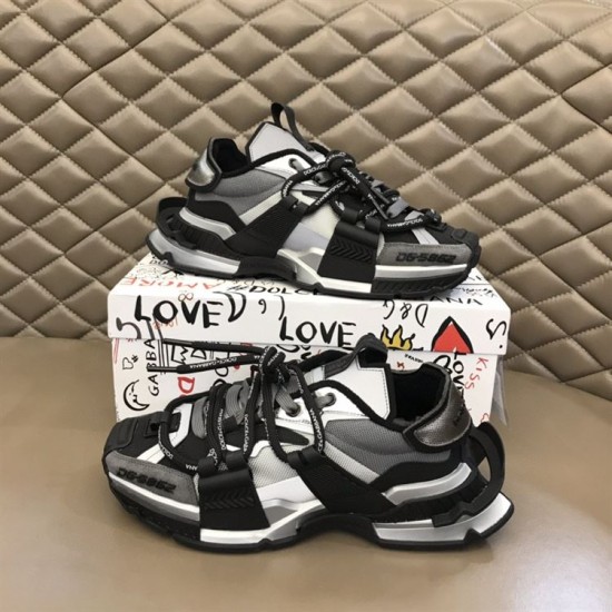 Dolce & Gabbana Space Low-Top Trainers In Black And Grey Pair Dolce & Gabbana Space Low-Top Trainers In Black And Grey pair on box
