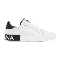 Dolce & Gabbana Dolce & Gabbana Portofino Leather Trainers White Black Upper