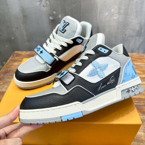 Replica L 9415 LLVS-210 Buddha Luxury Replica L Trainer Blue Grey Black Sneaker – Lvs210 Uk - 9415 - Buddha Luxury