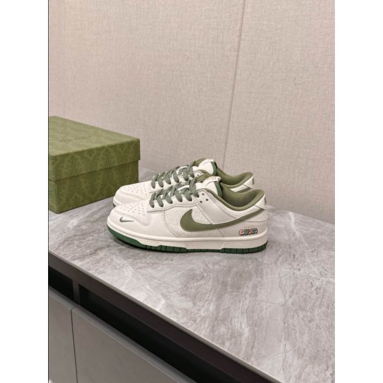 Replica Gucci Nike Dunk Low Green White Sneakers – Gcc202 Uk