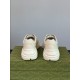 Gucci Ivory Leather Double G Chunky Trainers heel back view
