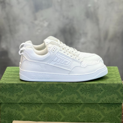 Gucci White Leather Low Top Trainers