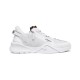 Studio Side Profile of Fendi Flow Low-Top Trainer in white and grey Full lateral studio view of the white and grey suede Fendi Flow trainer.