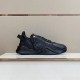 Fendi Flow Black Leather Low Top Trainers lateral view on shelf