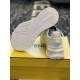 Fendi Flow White Trainer Sole and Heel View Underside sole and heel counter detail of white Fendi Flow trainer