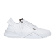 Fendi Flow White Caiman Trainer Side Profile Side profile view of Fendi Flow Low Top White Caiman Leather Trainer with side zip