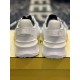 Rear View Fendi Flow White Caiman Trainers Rear view of white Fendi Flow trainers showing embossed heel straps