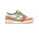Fendi Match Suede Low Top Trainers Profile View in orange and green Fendi Match Suede Low Top Trainers in orange and green profile view