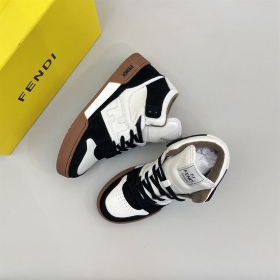 Replica Fendi 8103 FFDS016 Buddha Luxury Replica Fendi Trainers Match Black Leather High Tops – Fds016 Uk - 8103 - Buddha Luxury