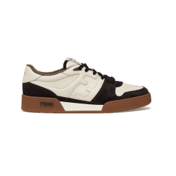 Fendi Match Low-Top Leather And Suede Black Trainers