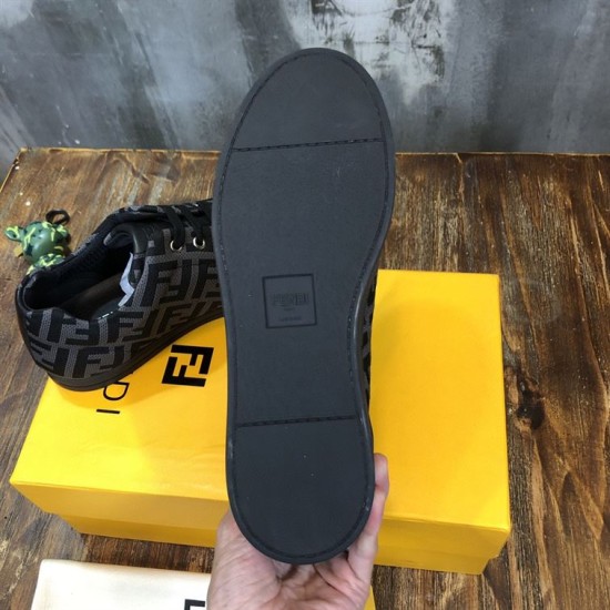 Fendi Trainers Rubber Outsole in grey Underside rubber sole view of grey Fendi tech fabric trainers