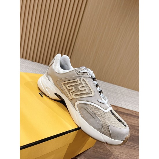 Replica Fendi 8705 FFDS020 Buddha Luxury Replica Fendy Faster Beige Nubuck Leather Low Tops – Fds020 Uk - 8705 - Buddha Luxury