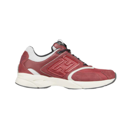 Fendi Faster Burgundy Nubuck Leather Low Top Trainers