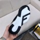 Underside view of the Fendi Flow trainer sole detailing the black and white rubber tread pattern in multicolour and white