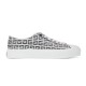 Studio profile image of black and white Givenchy City 4G jacquard low top trainer