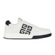 Givenchy G4 Leather Trainer Lateral View in white and black Lateral side view of Givenchy G4 Leather Trainer In White And Black