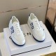 Givenchy G4 Low Top Leather Trainers In White And Blue front pair view