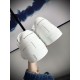 Givenchy White Trainers Heel View in white and black Rear view of Givenchy white trainers showing silver logo print on heel tabs in white and black