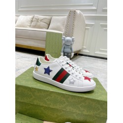 Gucci Ace Embroidered Leather Low Top Trainers White Gucci Ace Embroidered Leather Low Top Trainers White