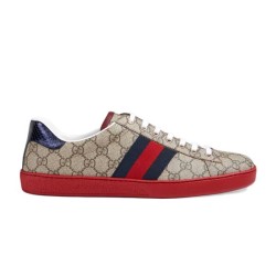 Gucci Ace Gg Supreme Beige Red Web Trainers