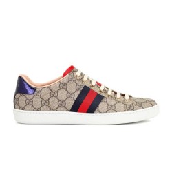 Gucci Ace Gg Supreme Canvas Web Stripe Trainers