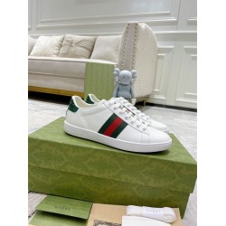 Gucci Ace Leather Trainers With Web Stripe Gucci Ace Leather Trainers With Web Stripe