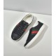 Gucci Ace Embossed Leather Low Top Trainers Black Top View Top-down view of Gucci Ace Embossed Leather Low Top Trainers Black