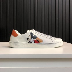 Gucci Ace Disney Mickey Mouse Ivory Leather Trainers