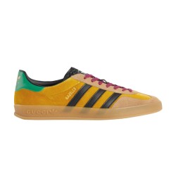 Gucci X Adidas Gazelle Yellow Velvet Low Top Trainers