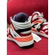 Gucci Basket High-Top Trainer Heel View in red and white Rear view showing the padded high-top collar and heel counter on Gucci Basket trainer in red and white