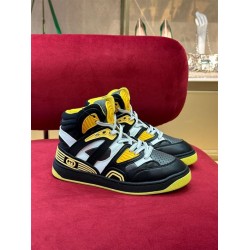 Gucci Basket High-Top Trainers Black Yellow Gucci Basket High-Top Trainers Black Yellow
